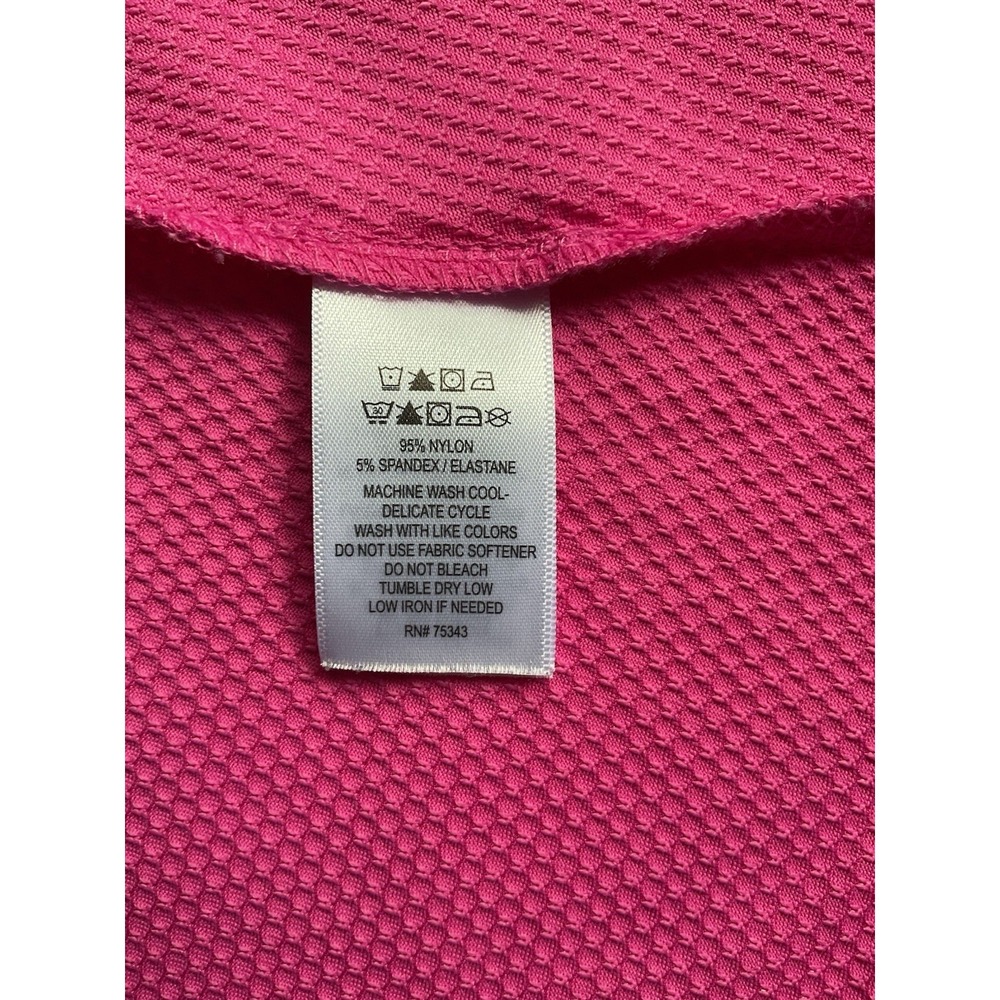 Tommy Bahama Golf Women's Pink Full Zip Athletic Jacket Textured Size Large - Picture 7 of 9